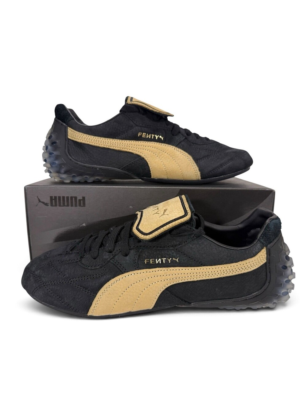 FENTY x PUMA Avanti LS Rihanna Sneakers 404779 01 BLACK Brown Women's Size 8